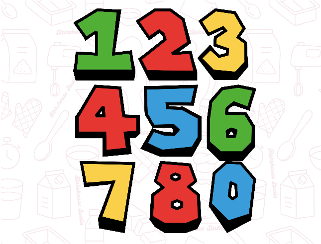 1041 Video Game Numbers SET Cookie Cutter Digital STL