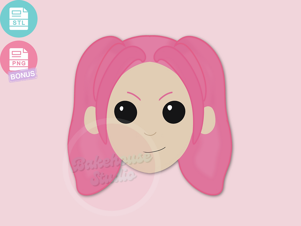 1184 Kpop Girl Cookie Cutter Digital STL