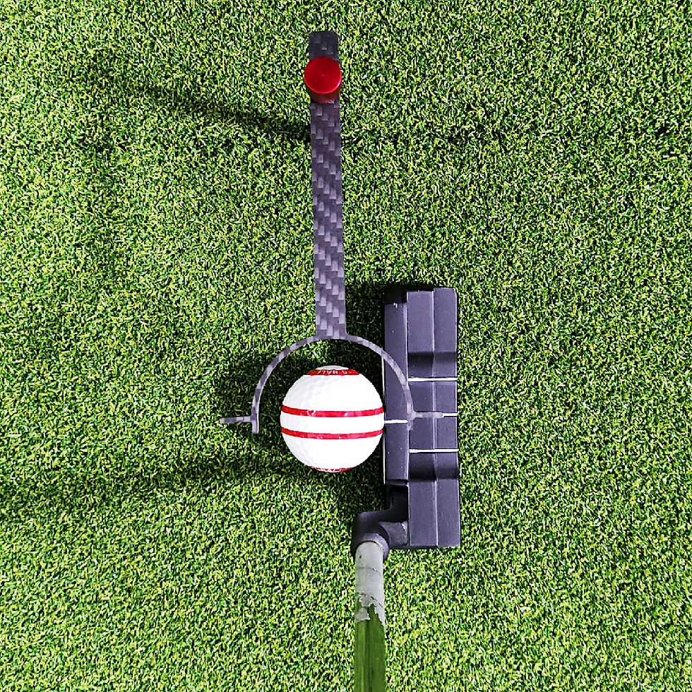 Miniatyrbilde: Carbon Fiber Y Frame Eyes Over Ball Putting Trainer 6