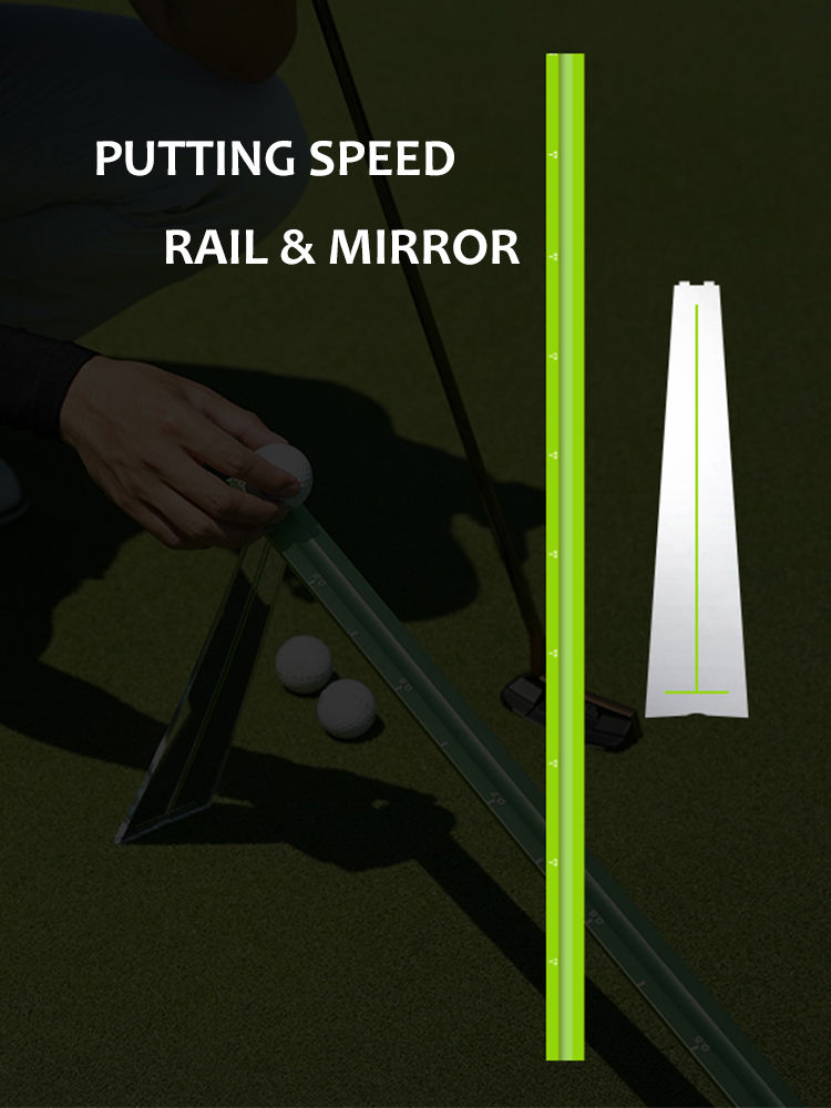 Golf Putt Speed Rail and Mirror 1