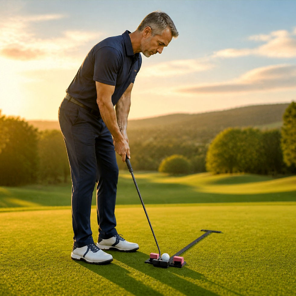 الصورة المصغرة: Iron H T Shape Golf Putting Impact Trainer 2