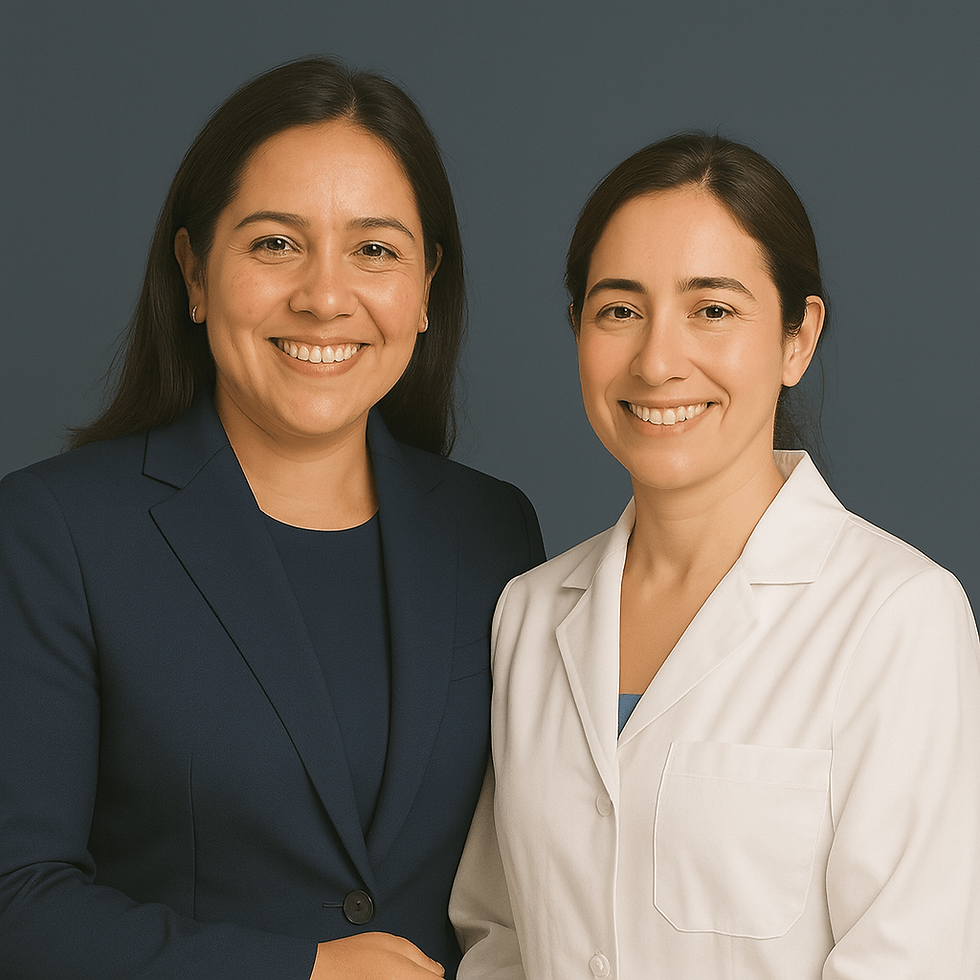 Una abogada al lado de una doctora