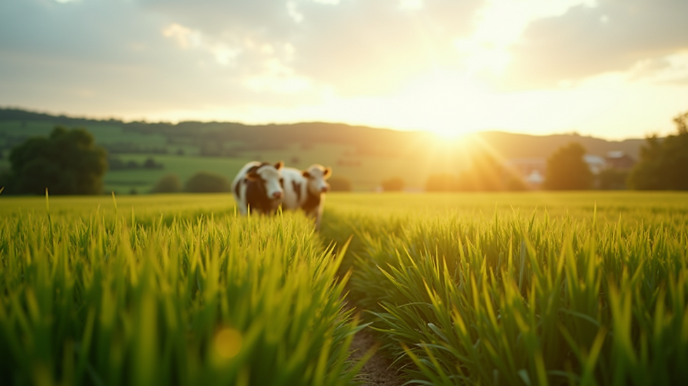 Eye-level view of a responsible farming landscape promoting better ethical practices