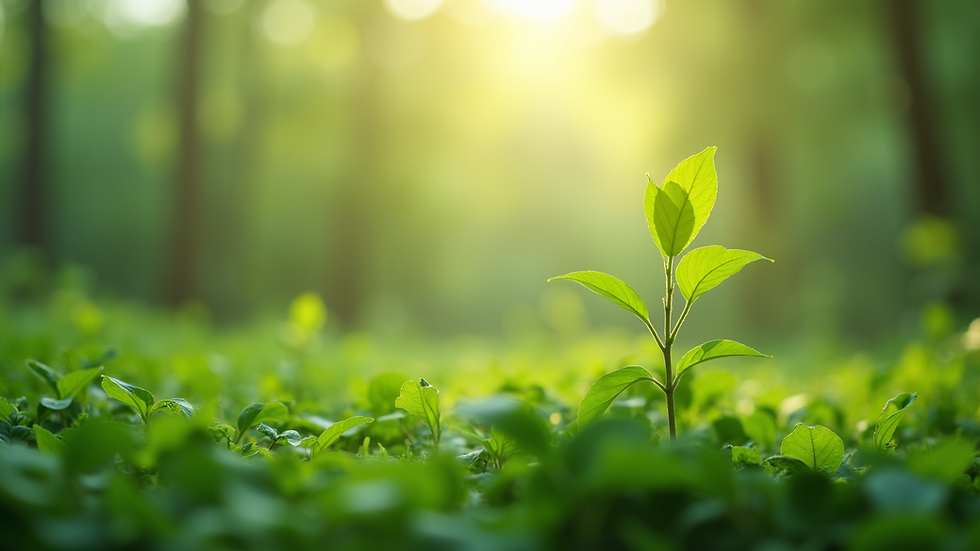 Close-up view of a green landscape reflecting commitment to environmental sustainability