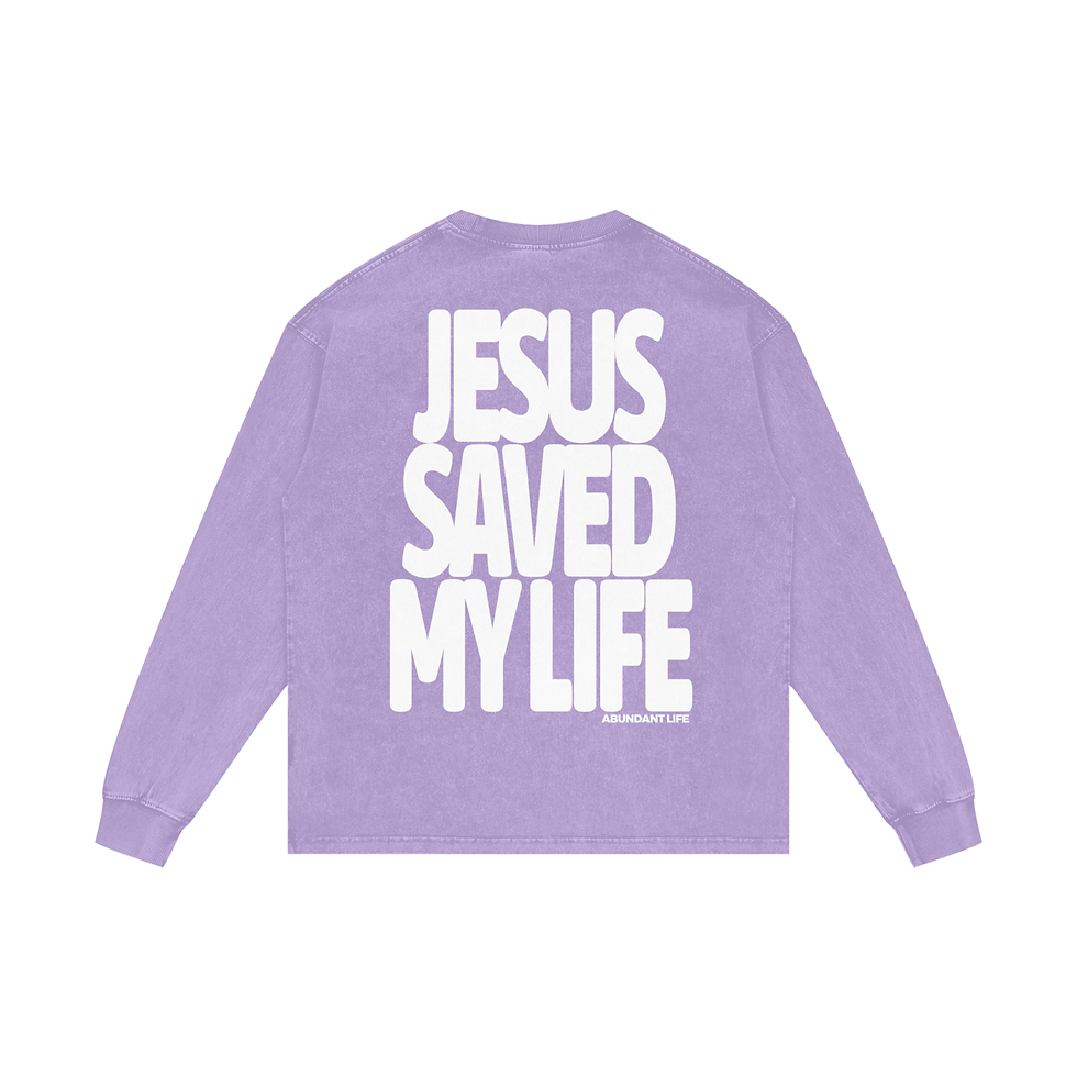 Thumbnail: JSML - Acid Wash Oversize Long Sleeve T-Shirt
