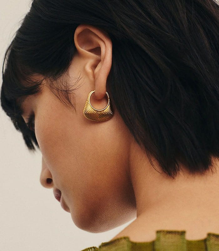 Hera Ridge Hoop Earrings