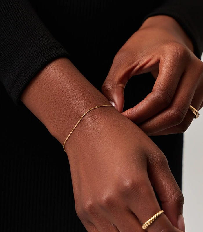 Fine Twisted Chain Bracelet