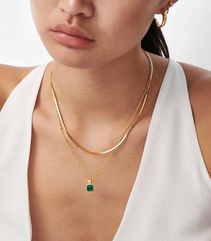 Iconic Lucy Williams Malachite Necklace Set