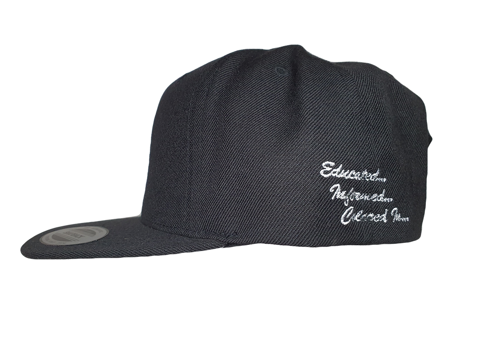 Thumbnail: Black Flat Peak Snapback