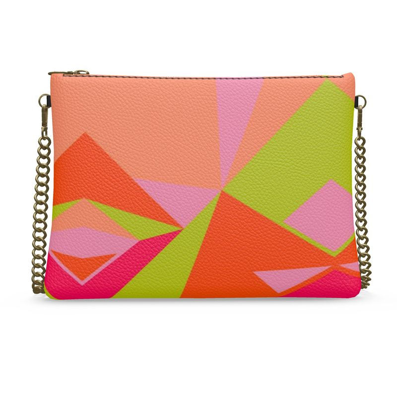 Prism Crossbody Bag in Apricot/Lime