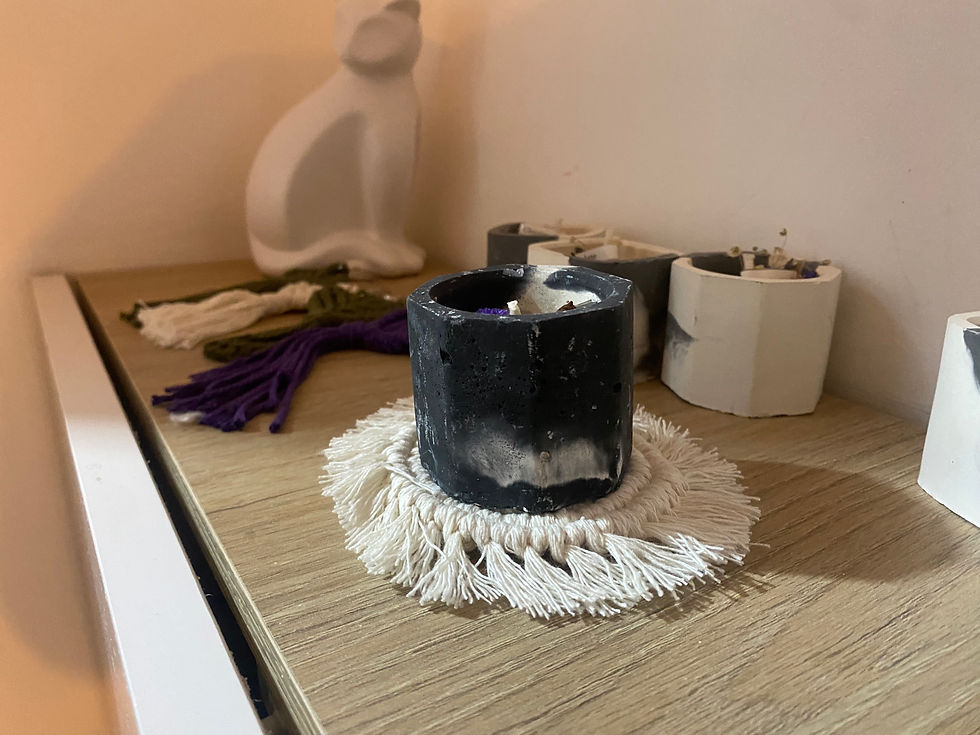 Miniatura: Base para velas Macramé