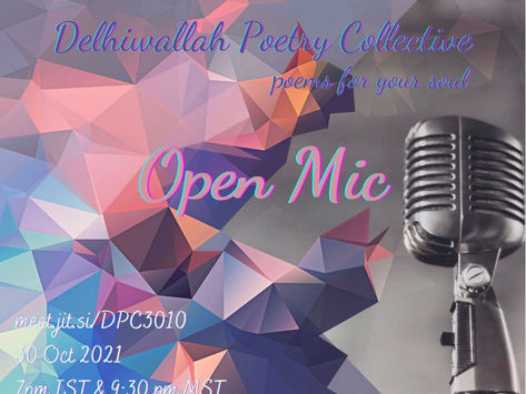 Event Alert - Open Mic on 30 Oct 2021