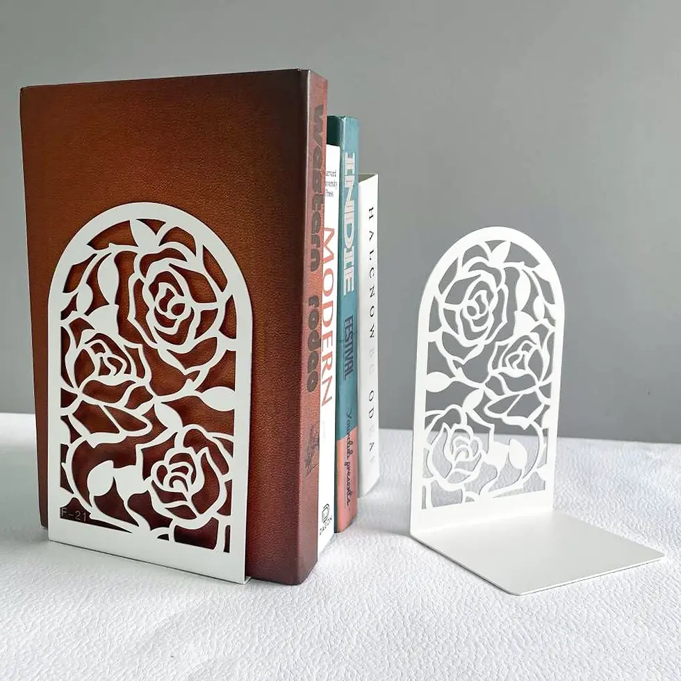 Thumbnail: 2Pcs Style Rose Book Ends for Book Lovers