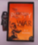 Cover of The Poppy War by R.F. Kuang with orange tones and a warrior in brushstroke style.