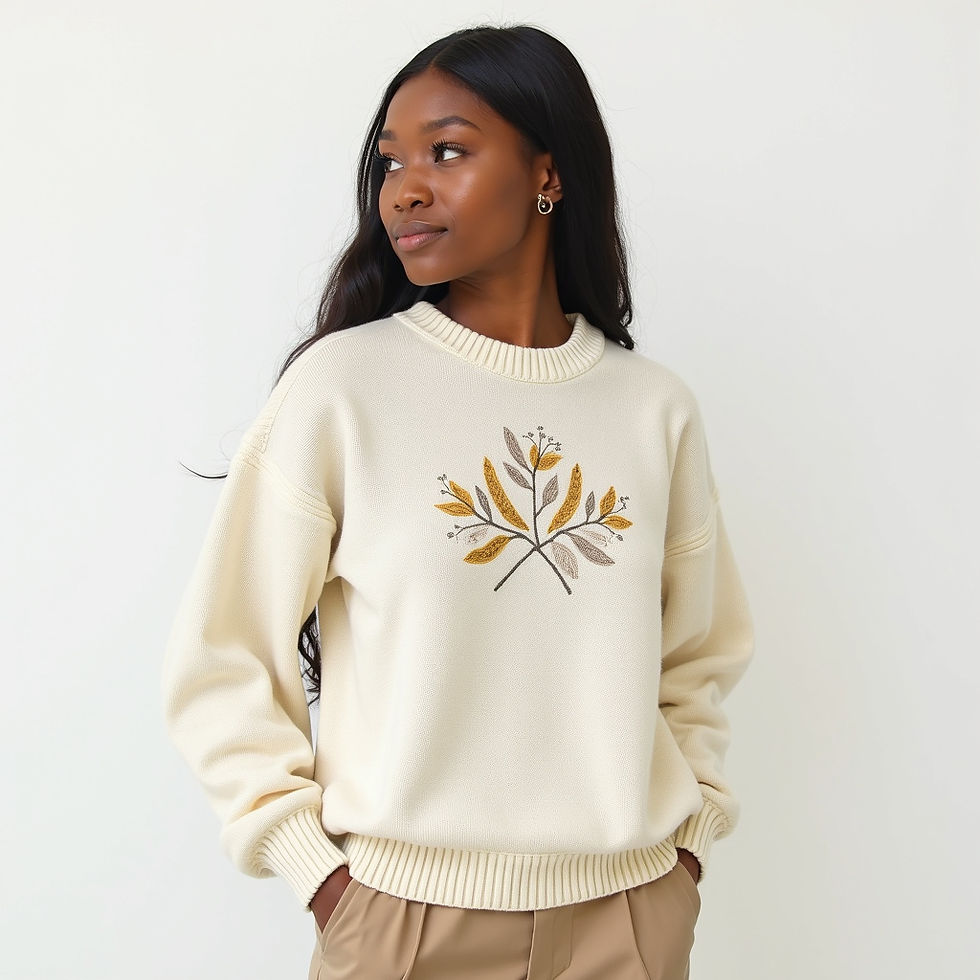 Embroidered Knit Sweater