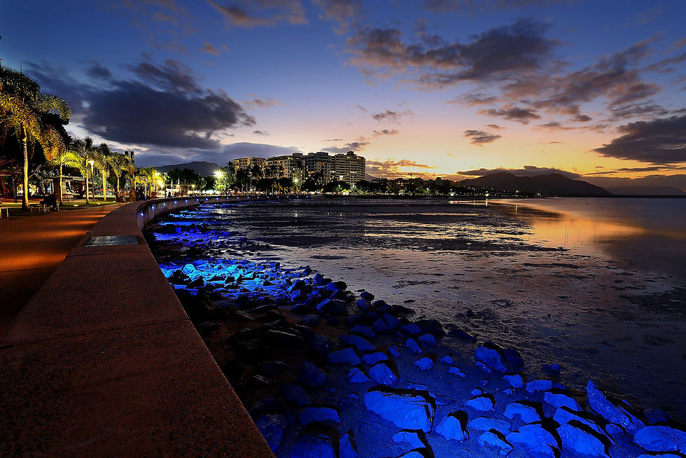 Cairns Esplanade at night