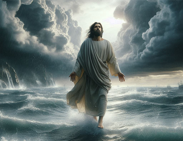 Jesus wandelt auf dem Meer