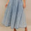 Thumbnail: An Acid Washed Denim Midi - Skirt
