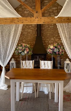 Flower toppers on Frames any colour to match your scheme