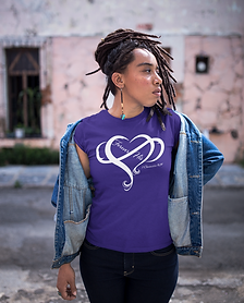 Urban outfit with purple christian t-shirt