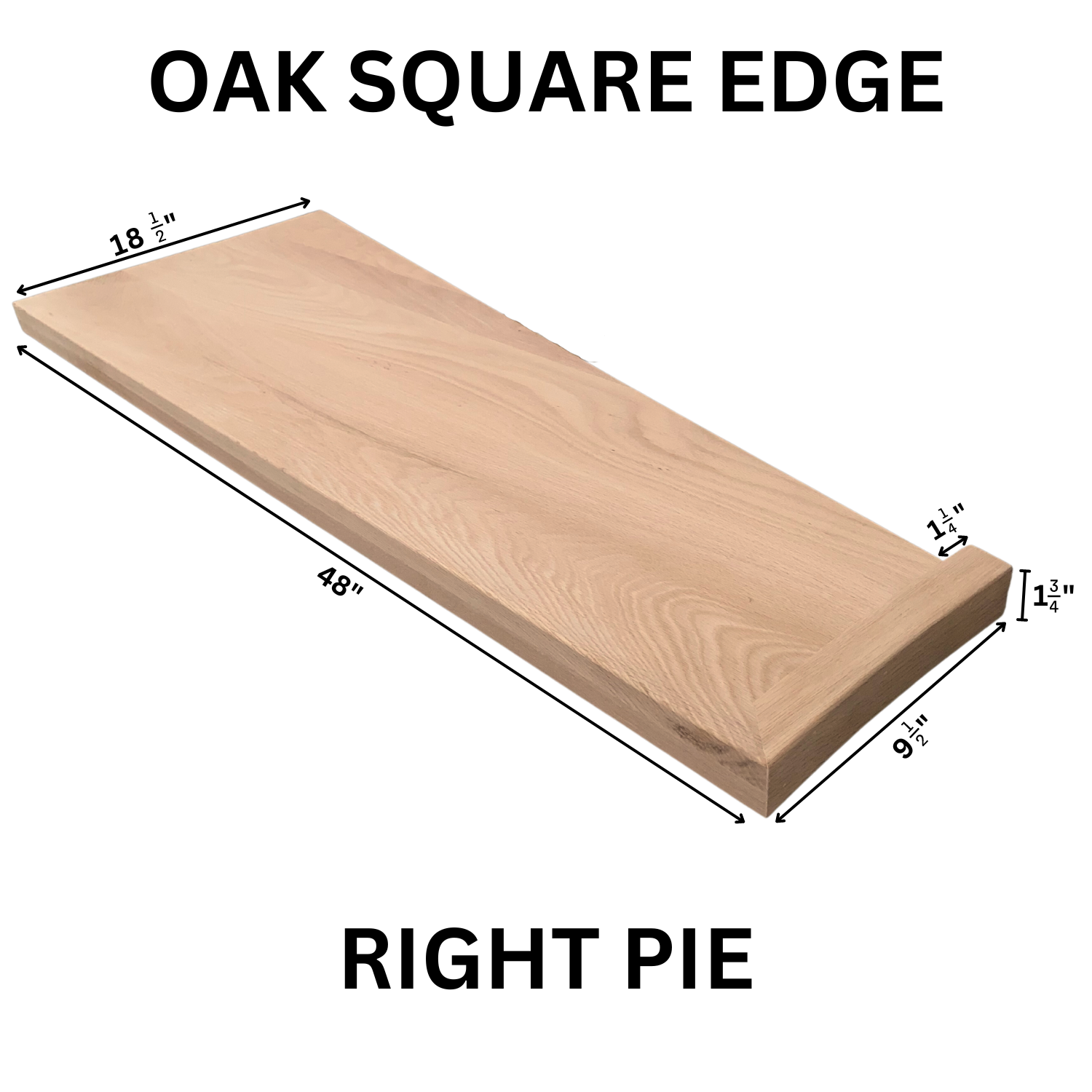Red Oak Square Edge Tread PIE