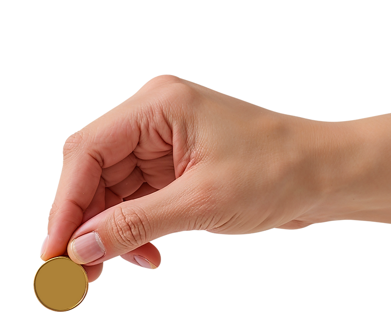 Hand putting money in piggy bank
