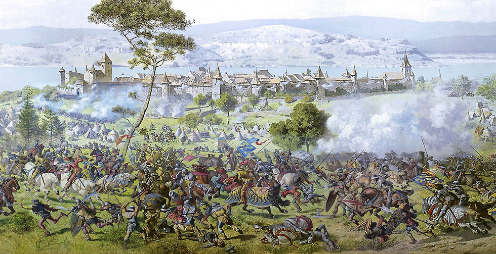 Défilé à l'occasion du 550è anniversaire de la bataille de Morat