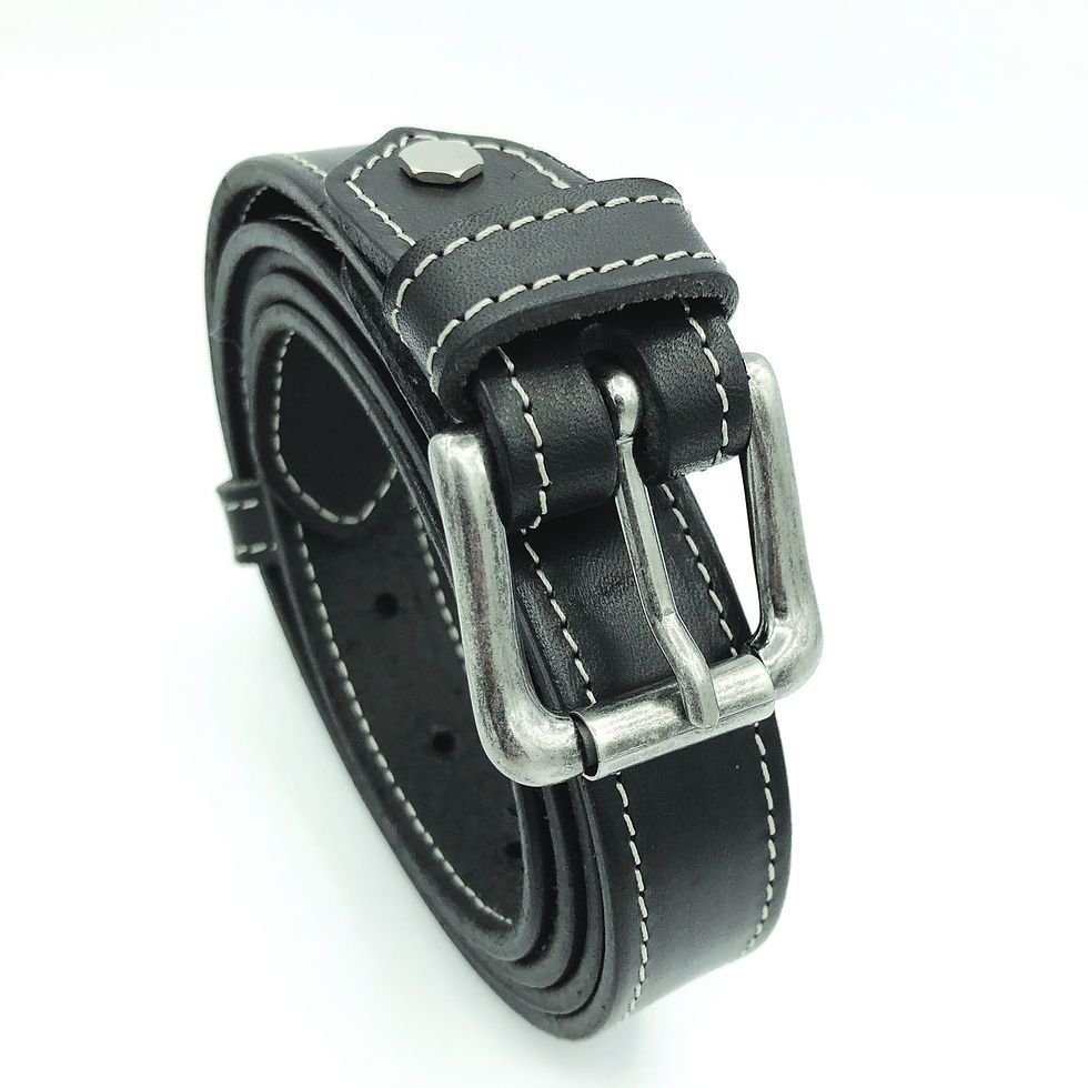 Miniature : CEINTURE CUIR SURPIQUÉE 25MM