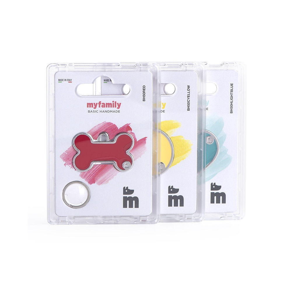 Miniatura: My Family - Placa para mascota Basic Handmade Big Light Blue Heart