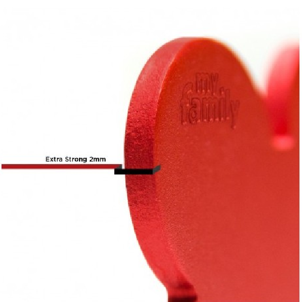 Miniatura: My Family - Placa para mascota Basic Aluminium Small Round Red