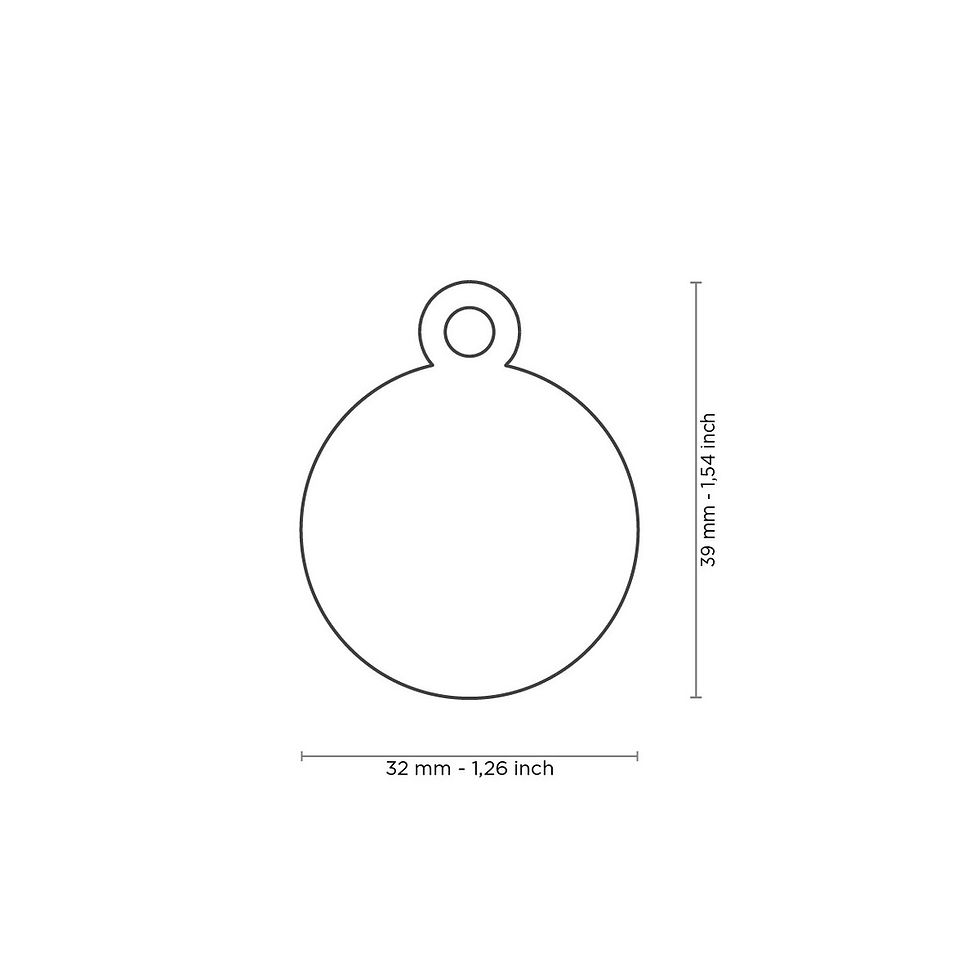 Miniatura: My Family - Placa para mascota Basic Aluminium Big Blue Round