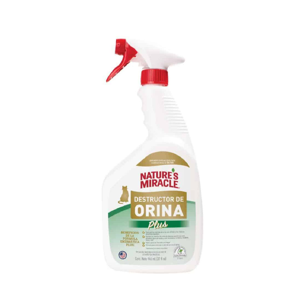Nature's Miracle Destructor de Orina Plus Gato 946 ml