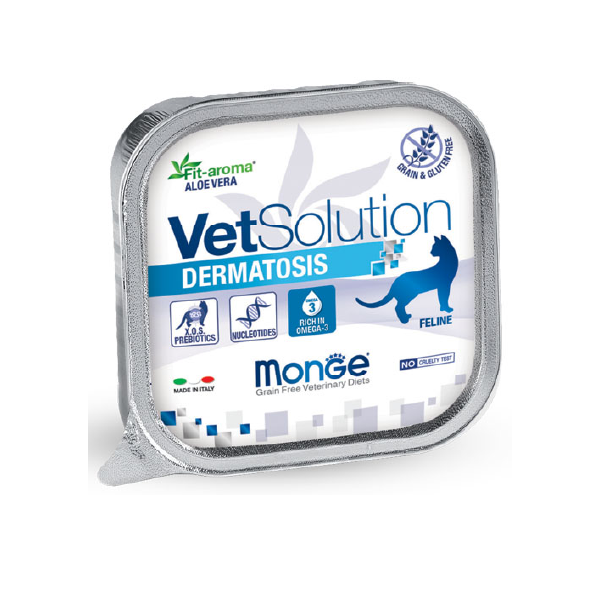 Monge Vet Solution Feline Dermatosis Alutray 100 gr.