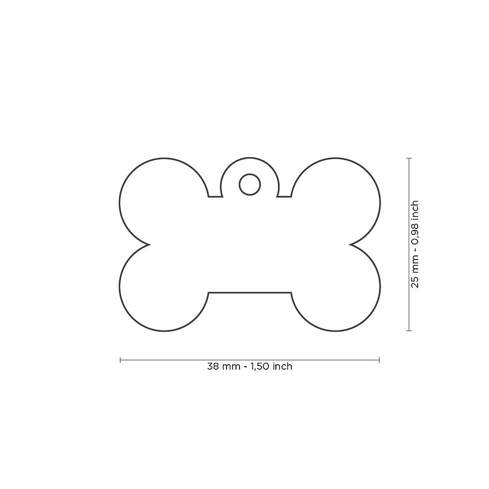 Miniatura: My Family - Placa para mascota Basic Aluminium Big Pink Bone