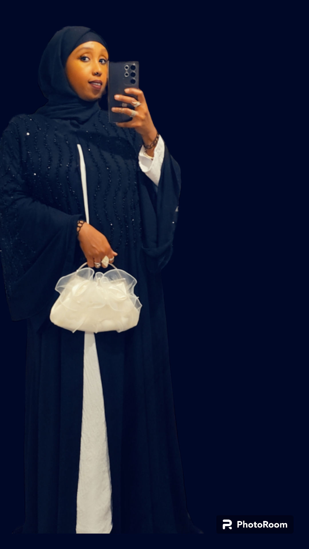 Beautiful black stoned Hibo Abaya