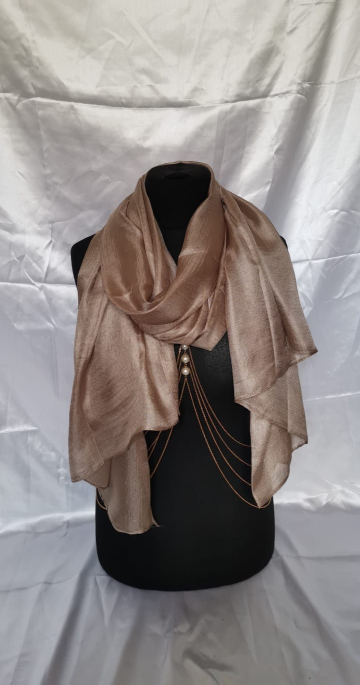Thumbnail: Beautiful and long plain silk scarfs