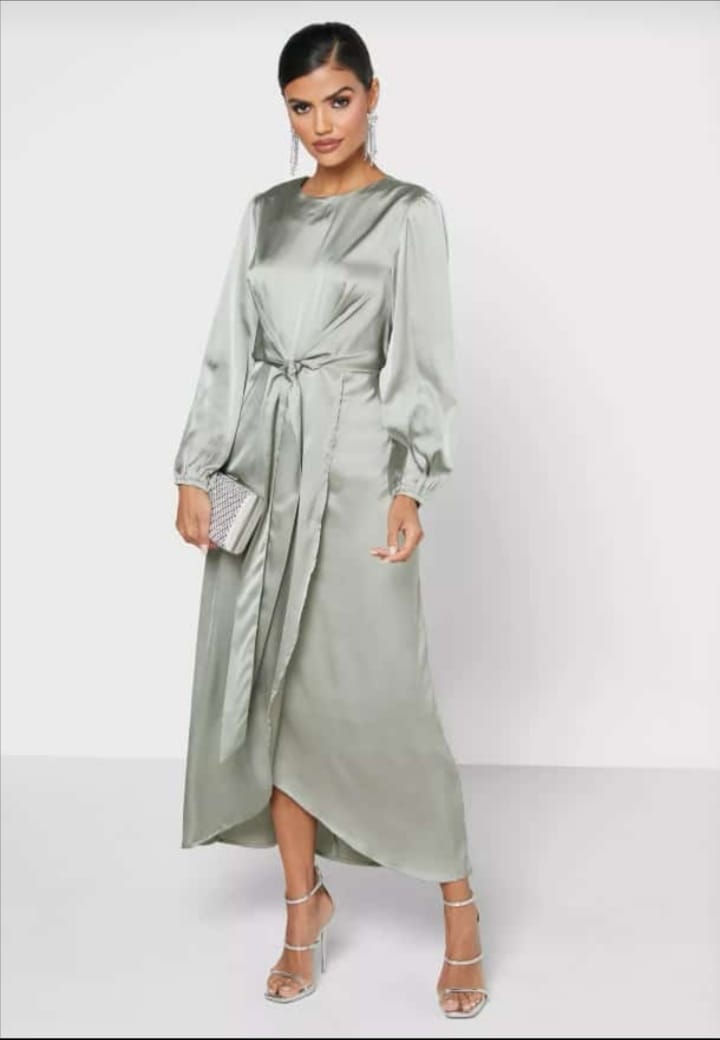 Thumbnail: Chic and Style full Plain dresses