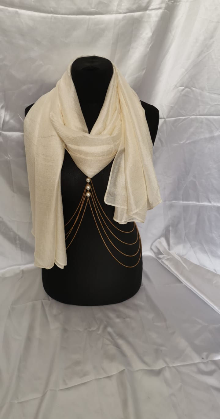 Thumbnail: Beautiful and long plain silk scarfs