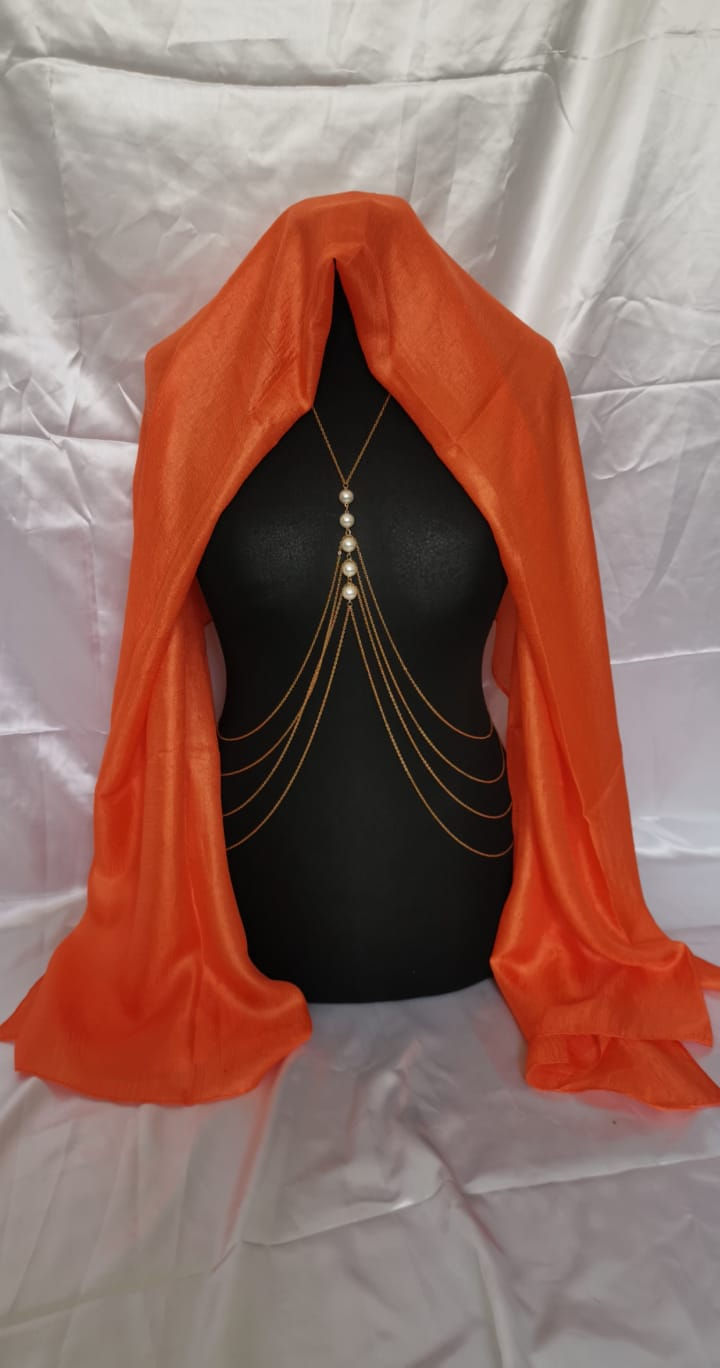 Thumbnail: Beautiful and long plain silk scarfs