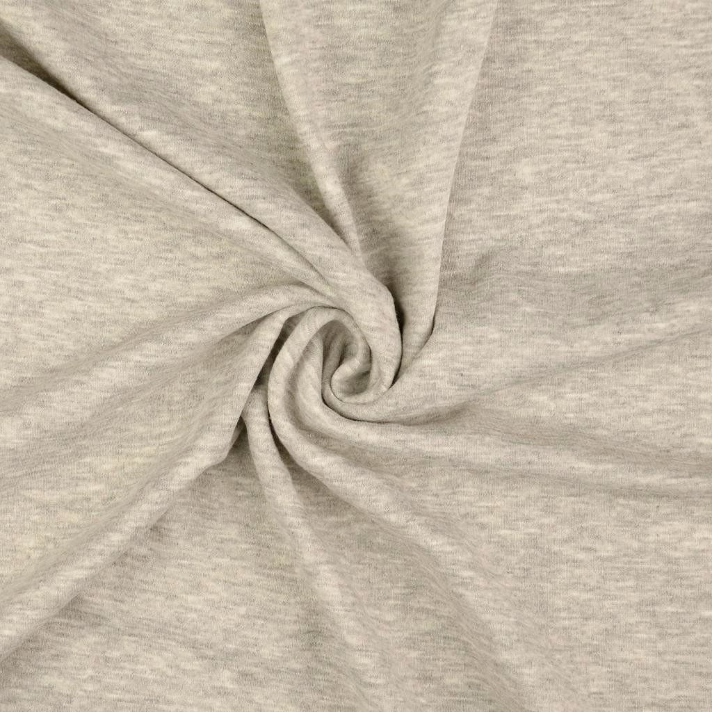 Alpenfleece - uni grau mit weißer Innenseite