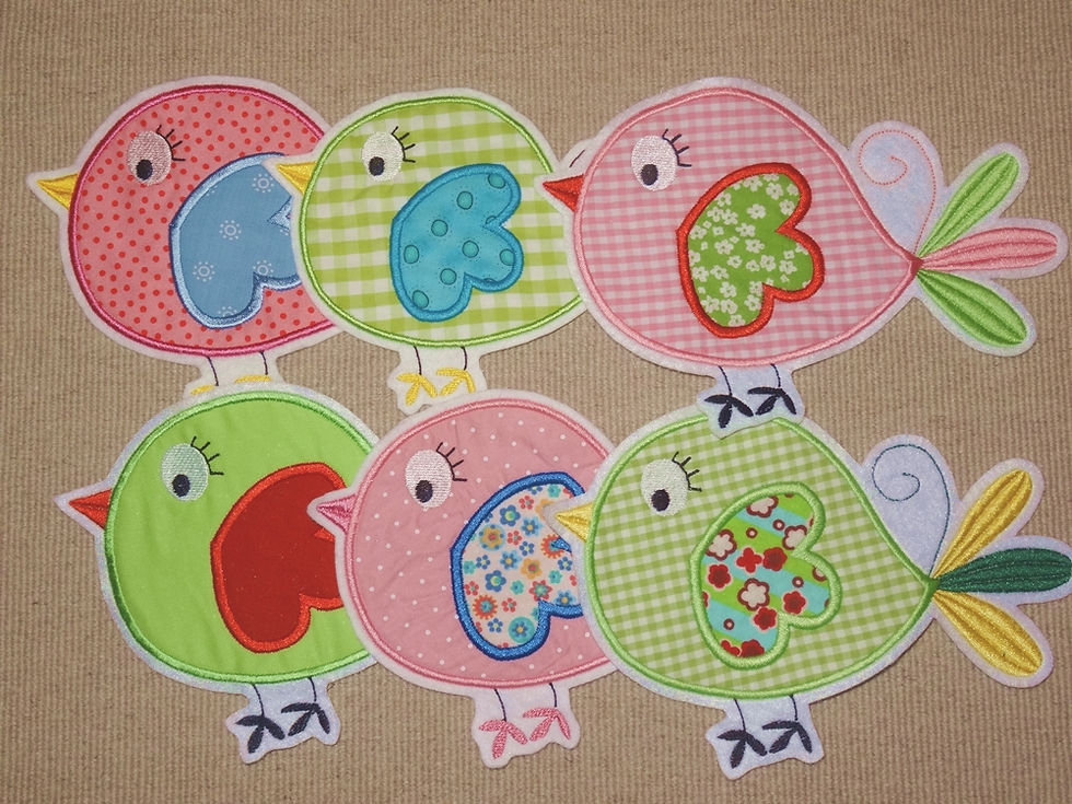 XXL Vogel Aufnäher Applikation
