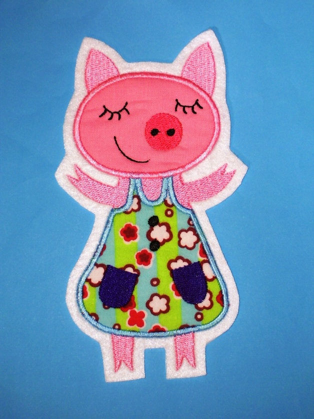 XL Schweinchen Aufnäher