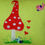 Miniaturbild: Namenskissen -  Fliegenpilz - in Wunschfarbe