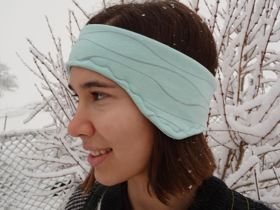 Miniaturbild: Alpenfleece - Wellen grau mint - Wellnessfleece Fleece