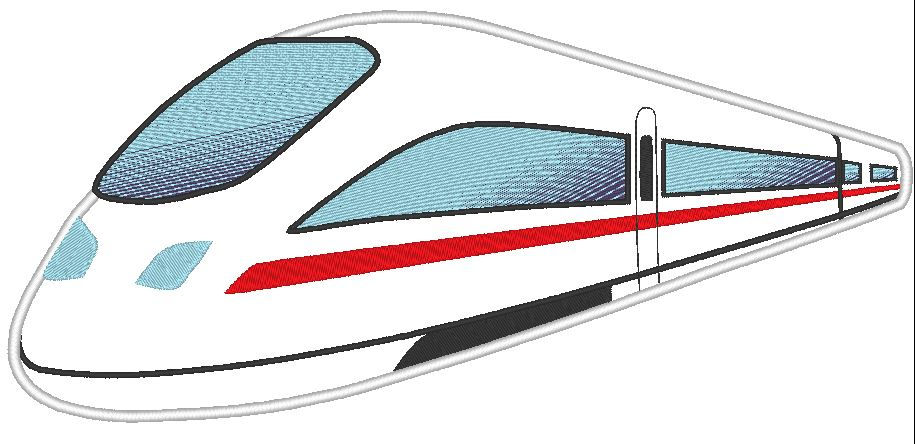 Miniaturbild: Schnellzug 1 Stickdatei