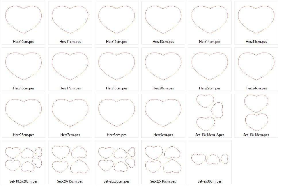 Miniaturbild: Herz - ITH Stickdatei - alle Größen