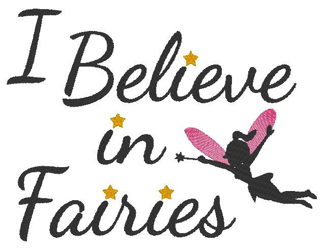 Miniaturbild: Stickdatei Fee Elfe I believe in Fairies