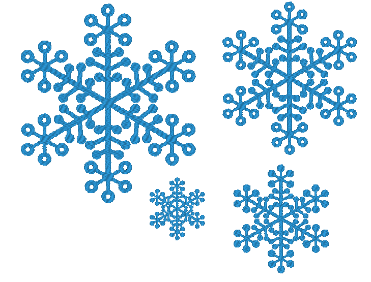 Miniaturbild: Mega Set Schneeflocken Schneestern Stern Stickdatei