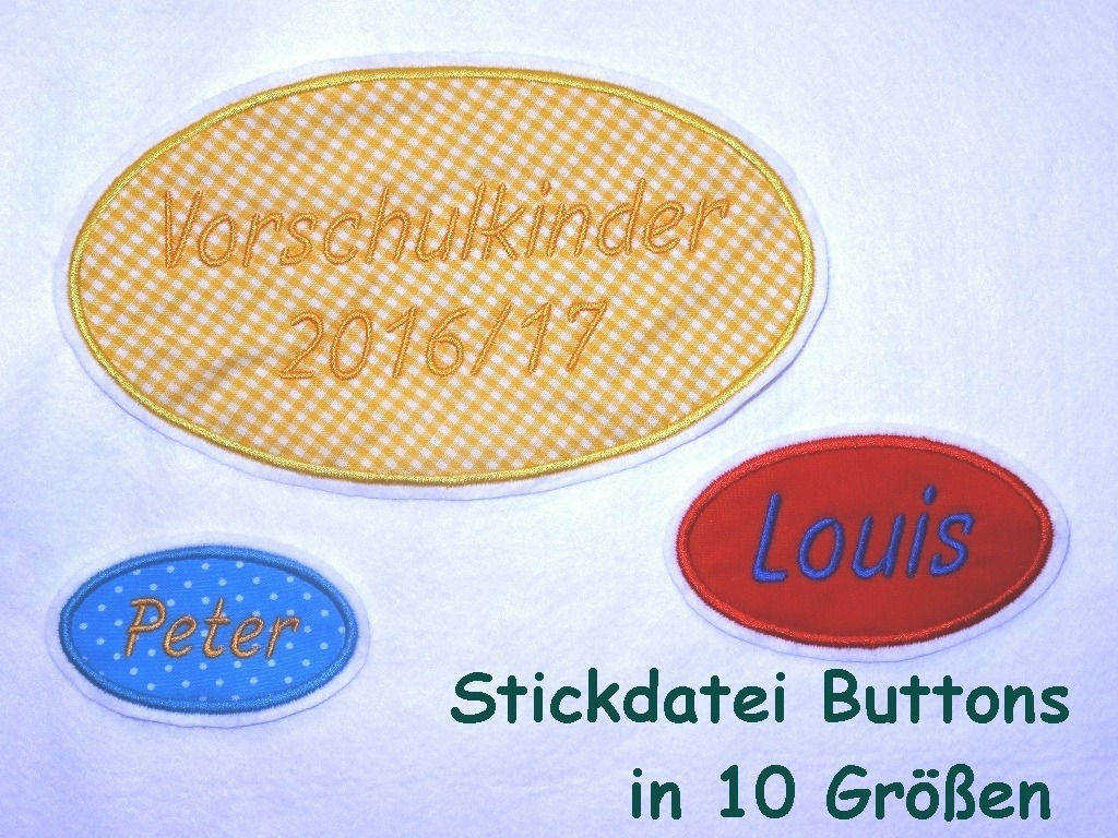 Stickdatei Simply Button Rahmen in 10 Größen