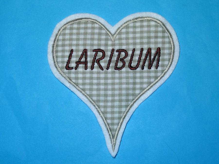 Miniaturbild: Applikation - Herz mit Name
